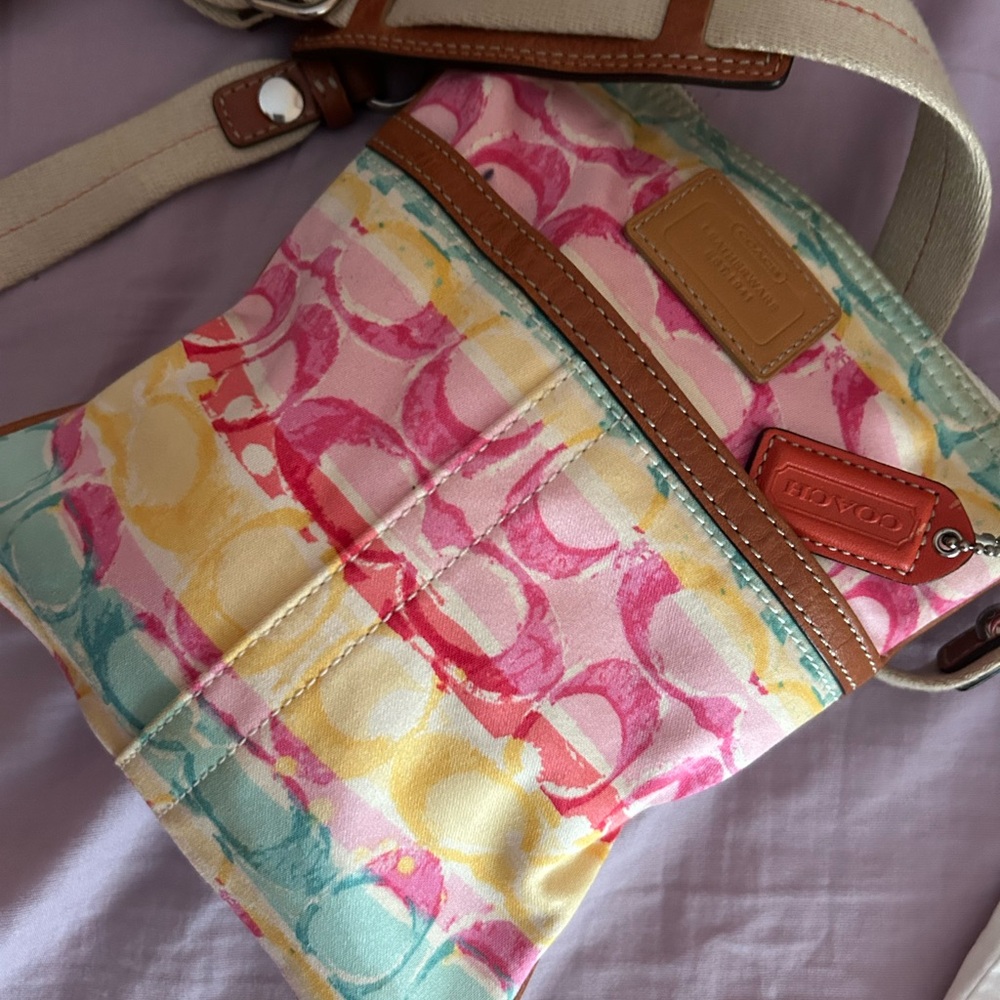 Coach Colorful Stripe Crossbody Bag